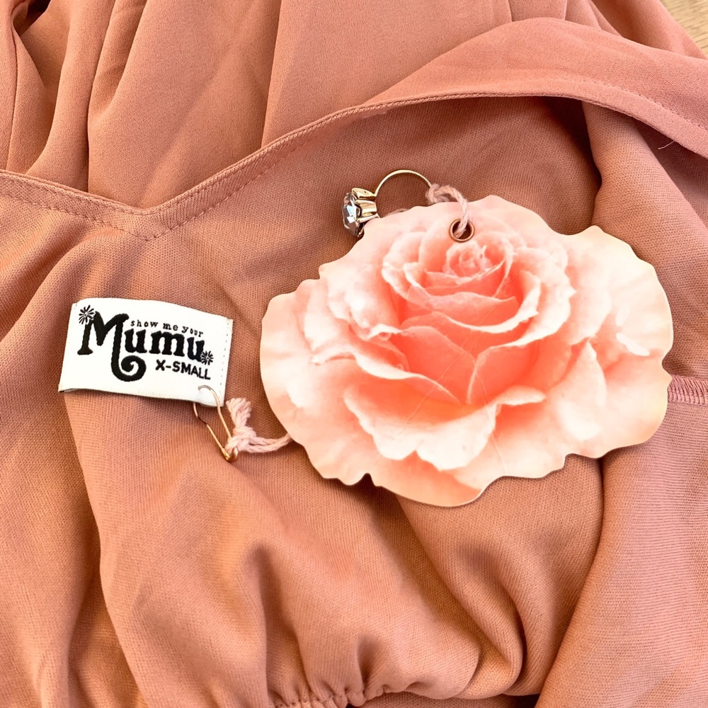 Show Me Your Mumu Kendall Dress in Rustic Mauve Crisp Size XS - Picture 8 of 10